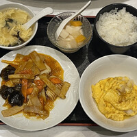 中国料理 廣豊楼 - 2023.05.01 (月)   ランチ（魚香魷魚&小柱炒蛋）　1200円（税込）