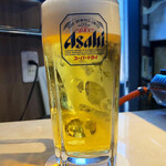 生ホルモン処 おさむちゃん。 - アサヒスーパードライ樽生 ¥550-(税込)