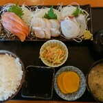 ぷらっと食堂 - 日替わり刺身定食　1,300円