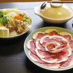 笹舟 - 冬の鍋物 4,000円(税込)  牡丹鍋/合鴨鍋　2人前～
