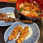 Taishuu Yakitori Sumiyaki Okkei - 鶏丼、タン、もも　2023.04