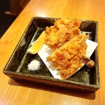 いざかや しん - リクエスト料理の桜海老と新玉葱のかき揚げです(o^^o)