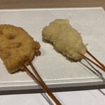 和串揚げ 美紗喜 - 蓮根とベーコン巻き？