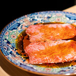 にく稲 - 本日の雪室芳醇和牛サーロイン焼きすきと新之助ご飯