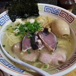 塩そば専門店 桑ばら - 燻製焼きカツオの塩そばと藁焼き塩カツオ丼の定食