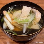 千陽 - 桜鱒と筍の椀物