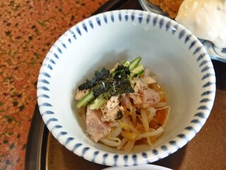 Fukura - もやしと鶏肉の辛し醤油和え