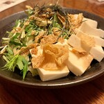 先斗町 八十八 - 京豆腐と水菜のサラダ 800円