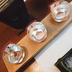 Naruko Onsen Yumoto Kisshou - 飲み比べセット 中山平特別純米/澤乃泉特別純米/一ノ蔵純米吟醸