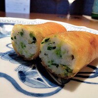 松石 - 春巻き　白魚､葉ニンニク 