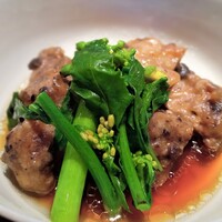 松石 - 蒸し物　やまがた雪豚､かき菜