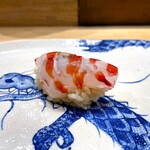 鮨旬美西川 - ①車海老(半生) 