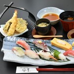 ・Local Sushi and tempura set