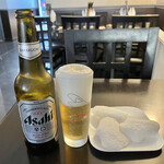 sushi hokado - Asahi(50cl)とお通し♪