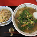 王林 - ネギラーメンＡ（炒飯）セット　1100円