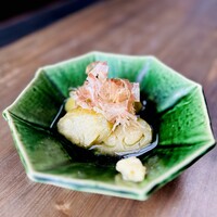赤茄子のお浸し  Red eggplant with Dashi soup 
