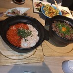 Zenseki Koshitsu Jibundoki - 土鍋ごはん（蟹とイクラ、国産牛の牛すき）
