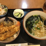 Teuchiudommarugame - 天丼セット全容