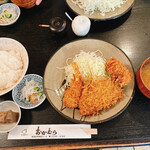おかむら - ミックスフライ定食_¥1,100