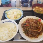 Matsuya - 牛肉チャプチェ定食（ダブル（ライス並））合計金額1320円