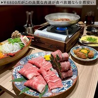黄金出汁しゃぶと江戸前寿司 肉のあさつ 梅田お初天神店 - 