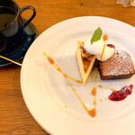 Bisutoro Kafe Deri Pokina Sanroku Kyuu - デザートはチーズケーキとパウンドケーキ　紅茶