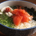 麺や和 - 夏季限定メニューの「夏塩」。暑い季節にぴったりなさっぱりとした味わいの一杯。