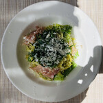 洋食喫茶かんぱーにゃ - 小松菜と生ハムのジェノベーゼランチセット　1400円