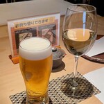 てんぷら 木坂 - 生ビール(スーパードライ) 中 940円