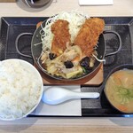 Katsuya - タレカツとうま煮の合い盛り定食（ご飯大盛り）