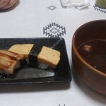 Tairyou Zushi - 煮穴子と卵焼き