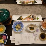 大沢温泉 山水閣 - 晩ごはんスタート。