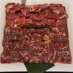 焼肉なべしま - カルビとロース2人前