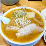 青竹手打ちラーメン 大和 - ねぎ味噌ラーメン 1,080円 ＋ トッピング ニンニク 120円