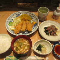新宿割烹 中嶋 - 刺身定食にフライ追加