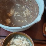 茅ヶ崎 そば処 榮家 - 蕎麦湯を投入