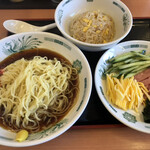 日高屋 - 黒酢しょうゆ冷し麺半炒飯セット