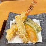 Teuchi Sobasatori - 天ぷら（車海老、筍、なす、かぼちゃ、ピーマン））