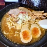 杉のや - 味噌ラーメン（大盛、全のせ）