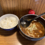 慶屋 - カレーうどん、ご飯付き