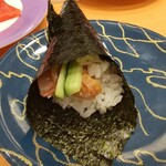 ひょうたんの回転寿司 - 赤貝ひもきゅうり巻き￥？