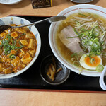 美祥 - 麻婆丼+醤油ラーメンセット　850円