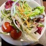 ジュラクステイ 新潟 - サラダ　オリーブオイルと笹川流れの藻塩で。