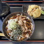 そば処 さい藤 - 鶏そば(冷) 880円 とり天 野菜セット 200円