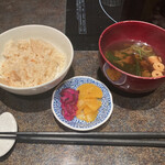 舞桜 - 締めの炊き込みご飯、留め椀、香の物