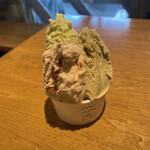 MINORI GELATO - Gelato 3flavors...左奥がアスパラ・右奥がピスタチオ・手前がしょうゆ