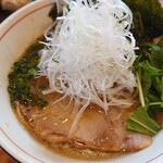 創麺どすん - 料理写真:ガラ炊きネギラーメン醤油/地のり(¥850/¥100)