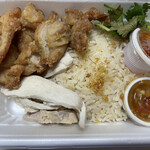 さいとう食堂 - 【贅沢カオマンガイ】揚げ鶏と蒸し鶏の2種盛り！