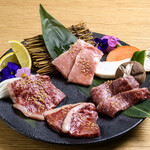 Assortment of 4 types of wagyu beef