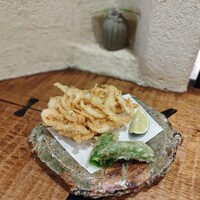 浅草 ひら山 - 白海老かき揚げ